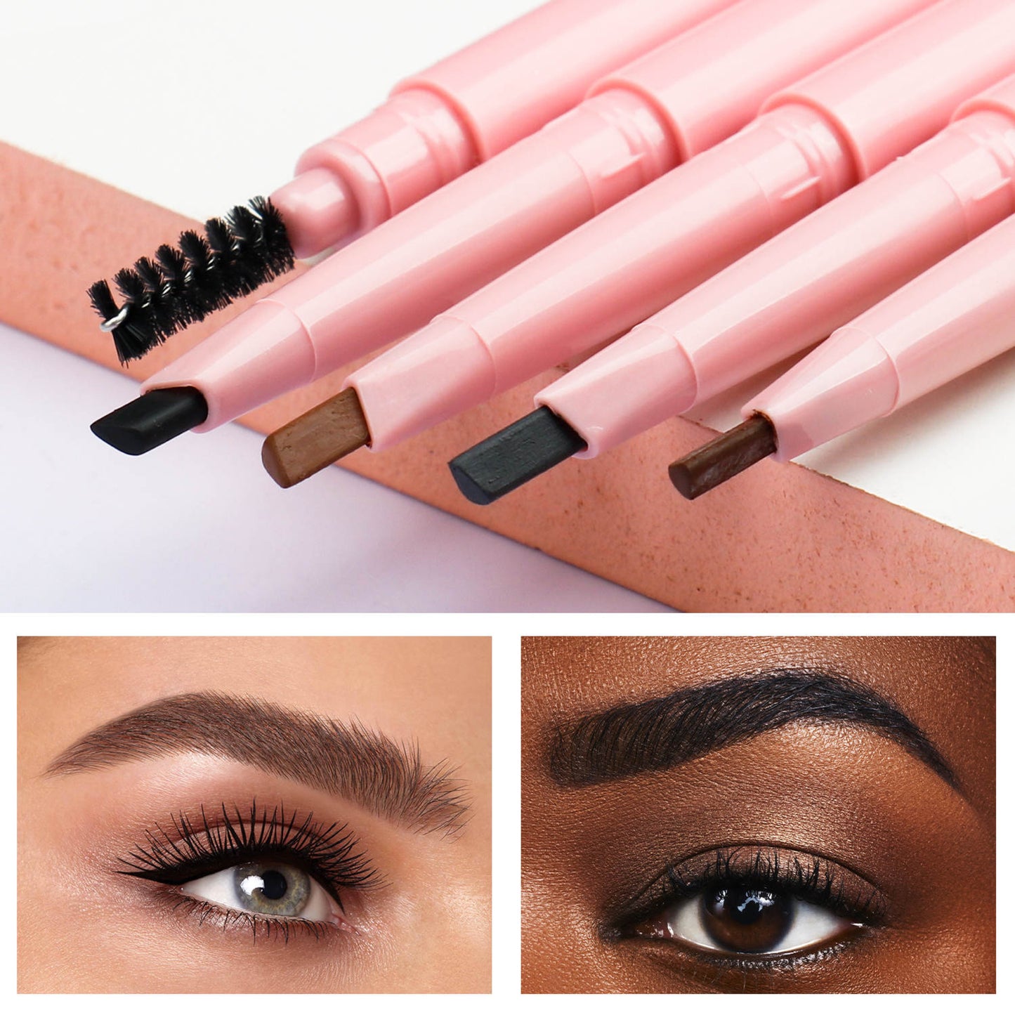 Vegan Waterproof Eyebrow Pencil with Brush